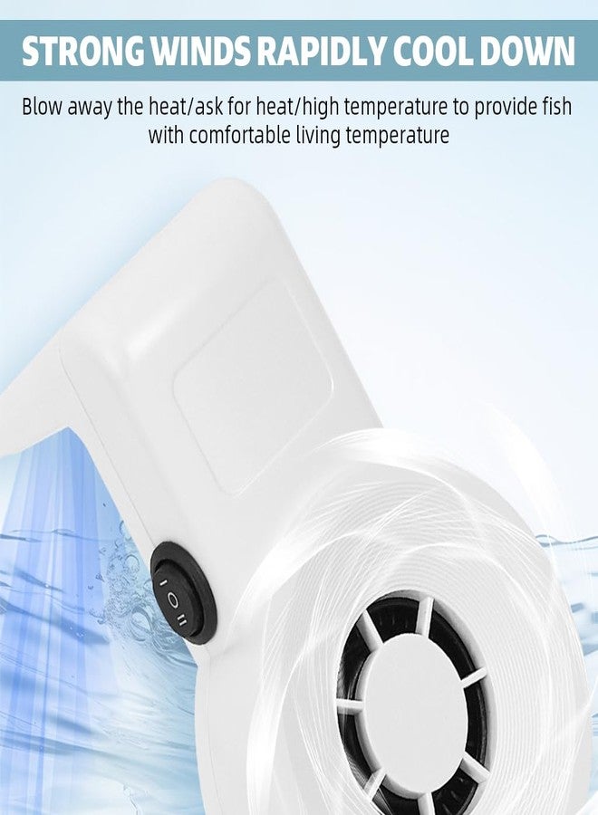 زيبويو مروحة تبريد أحواض السمك ZIBUYU®، مروحة تبريد أحواض السمك بمشبك مع سرعتين، مروحة تبريد صغيرة لأحواض السمك بدون إطار (شحن USB) - Image 5